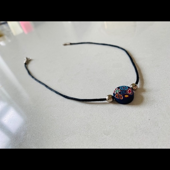 Colourful clay bead necklace - Picture 4 of 5